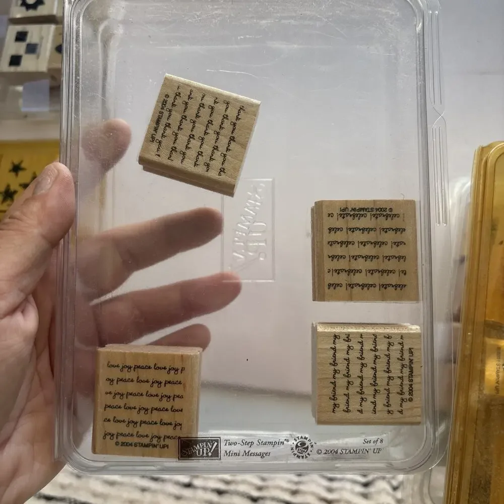 Stampin’ Up! HUGE Collection Vintage 80s 90s Wood Rubber Stamps Many Sets Styles